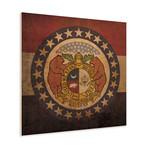 Missouri Flag (23"W x 23"H Wooden Print)