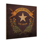 Nevada Flag (23"W x 23"H Wooden Print)