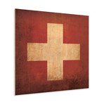 Switzerland Flag (23"W x 23"H Wooden Print)