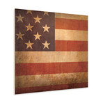 United States of America Flag (23"W x 23"H Wooden Print)