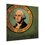 Washington State Flag (23"W x 23"H Wooden Print)
