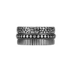 Triple Stack Steel Ring (Size 8)