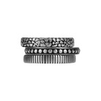 Triple Stack Steel Ring (Size 8)