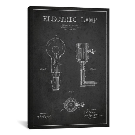 Electric Lamp Blueprint II (18"W x 26"H x 0.75"D)