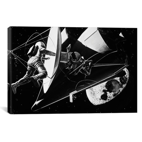 Illustration 1960s Weightless Astronauts // Eva Extravehicular