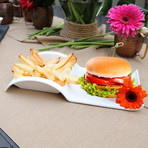 Burger And Fries Plate // Set of 4