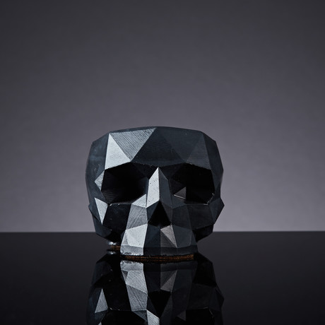 Geometric Skull Vessel // Onyx (Small)