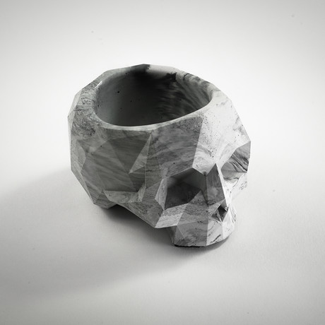 Geometric Skull Vessel // Marble