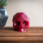Geometric Skull Candle (Onyx)