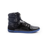 Spartacus High Top Sneaker // Black + Blue (US: 9.5)