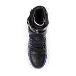 Spartacus High Top Sneaker // Black + Blue (US: 7)