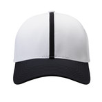 Justin Single Stripe Baseball Cap // White + Black