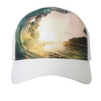 Wave Strapback Baseball Cap // White