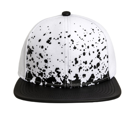 Brent Flat Brim Baseball Cap // White + Black