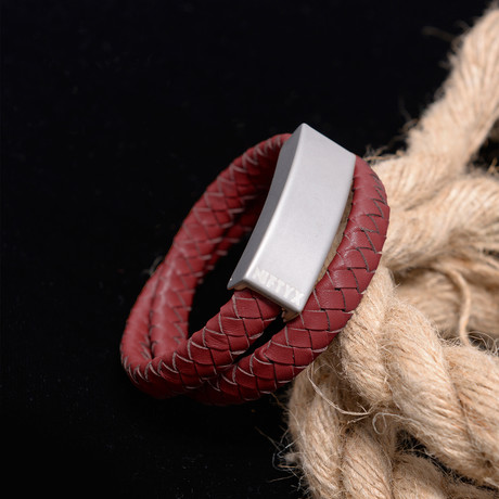 NIFTYX Awesome Bracelet // Burgundy Red // Double Wrap (Lightning // Medium)