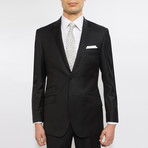 2 Button Notch Lapel Wool Suit // Black (US: 40R)