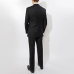 2 Button Notch Lapel Wool Suit // Black (US: 42S)