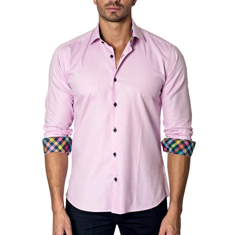 Long-Sleeve Button-Up // Light Pink (S)