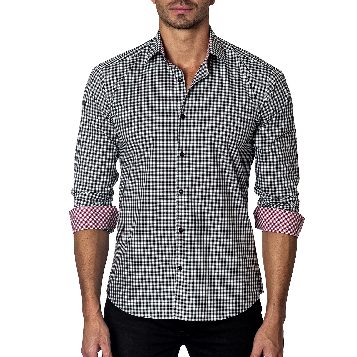 Long-Sleeve Button-Up // Black Gingham (S) - Unsimply Stitched - Touch ...