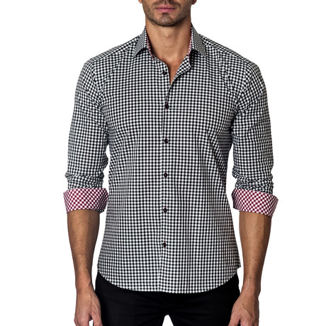 Long-Sleeve Button-Up // Black Gingham (S)
