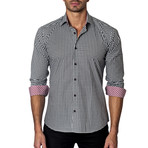 Long-Sleeve Button-Up // Black Gingham (M)