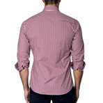 Long-Sleeve Button-Up // Maroon Gingham (M)