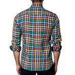 Long-Sleeve Button-Up // Multi Plaid (S)