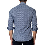 Long-Sleeve Button-Up // Blue Print (S)