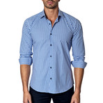 Long-Sleeve Button-Up // Blue Gingham (L)