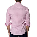 Long-Sleeve Button-Up // Pink Dots (L)