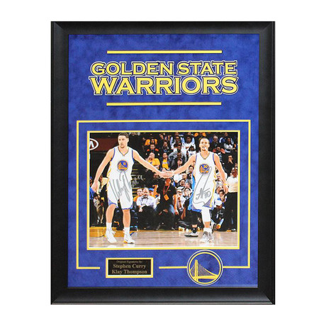 Framed + Signed Photo // Steph Curry + Klay Thompson