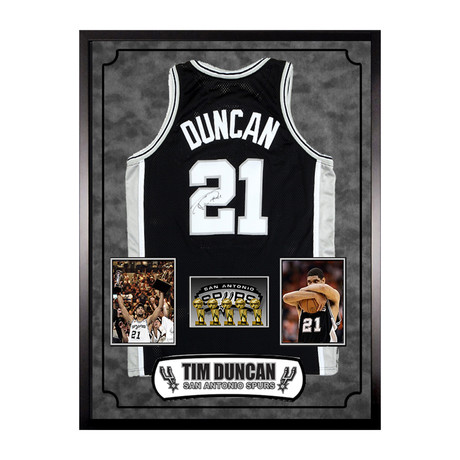 Framed + Signed NBA Jersey // Tim Duncan