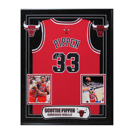 Framed + Signed NBA Jersey // Scottie Pippen