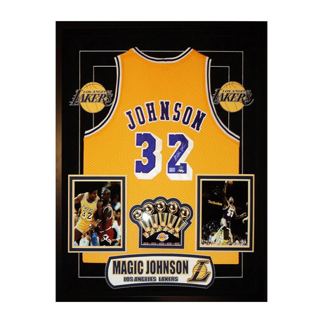 Framed + Signed NBA Jersey // Magic Johnson II