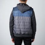 Talan Nylon Fleece Jacket // Navy (M)