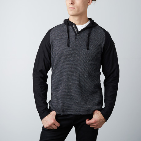 Liam Thermal Henley // Black (S)