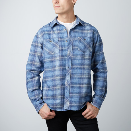Jake Flannel Shirt // Navy (S)