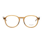 Saint Laurent // Thin Oval Frame // Shiny Transparent Olive