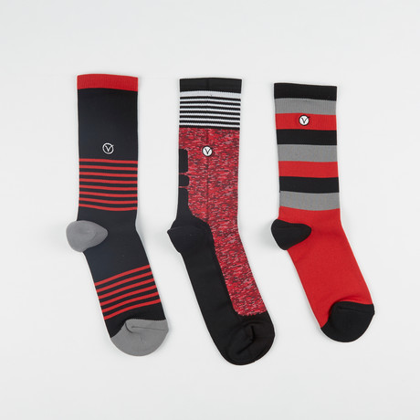 Vybe Athletic Socks // Red