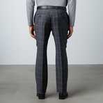 2BSV Windowpane Peak Lapel Pick Stitch Suit // Gray + Light Gray (US: 42R)