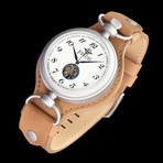 Pramzius Trans-Siberian Automatic + Extra Strap // White (Mineral Crystal)