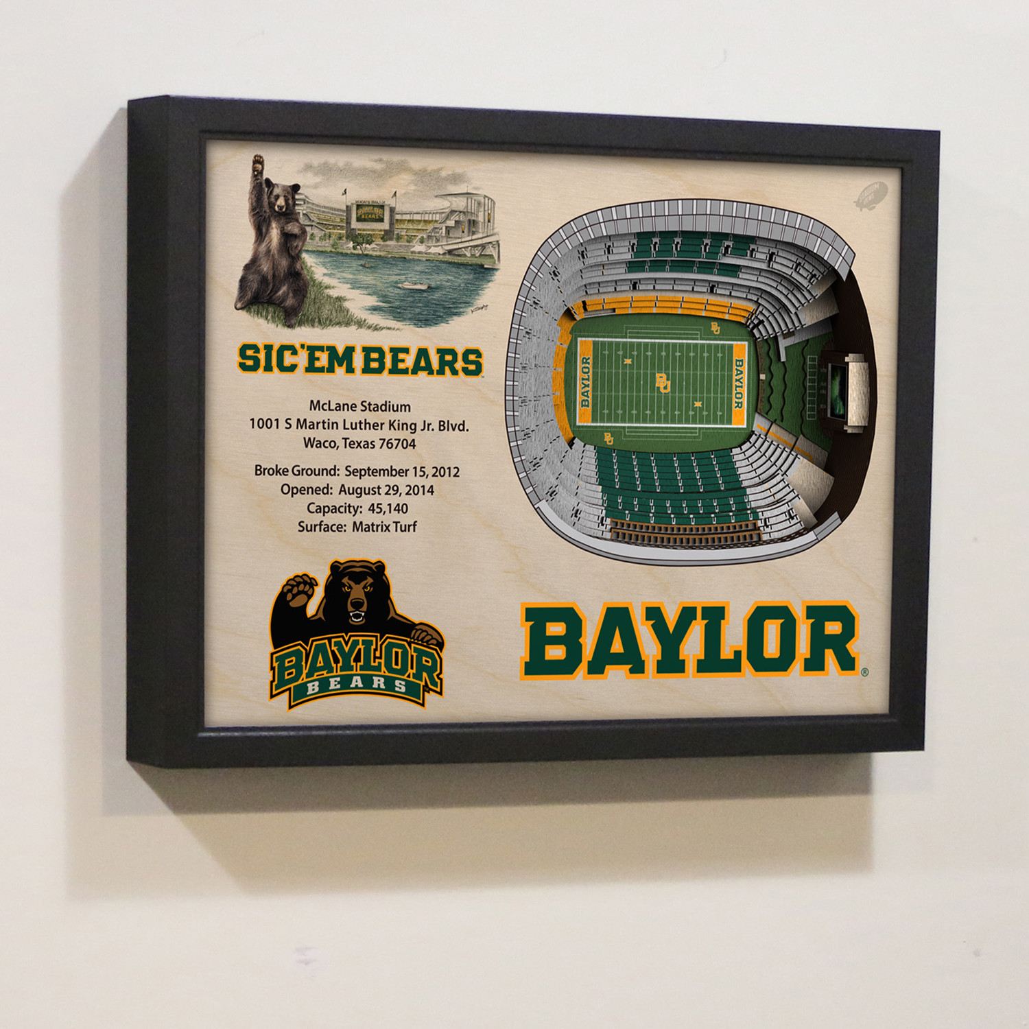 Green Bay Packers Lambeau Field 25.5 x 19.5 Stadium Views Wall Art