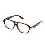 Brioni // Havana Thick Framed Aviator // Shiny Horn Rust