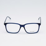 Saint Laurent // Oversized Rectangle Frame // Shiny Transparent Blue