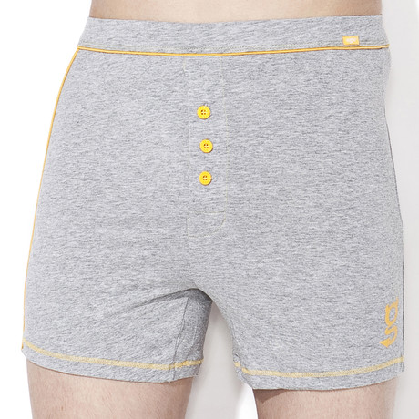 Contrast Piped Boxer // Gray (S)
