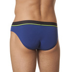 Contrast Striped Band Brief // Navy Blue (L)