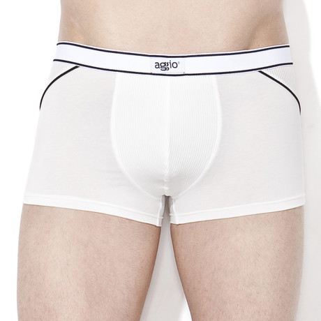 Contrast Striped Trunk // White (S)