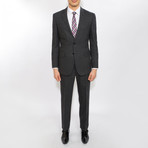 2BSV Notch Lapel Black Textured Suit // Black (US: 40S)
