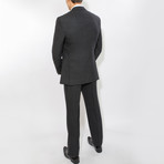 2BSV Notch Lapel Black Textured Suit // Black (US: 38R)
