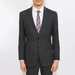 2BSV Notch Lapel Black Textured Suit // Black (US: 42R)